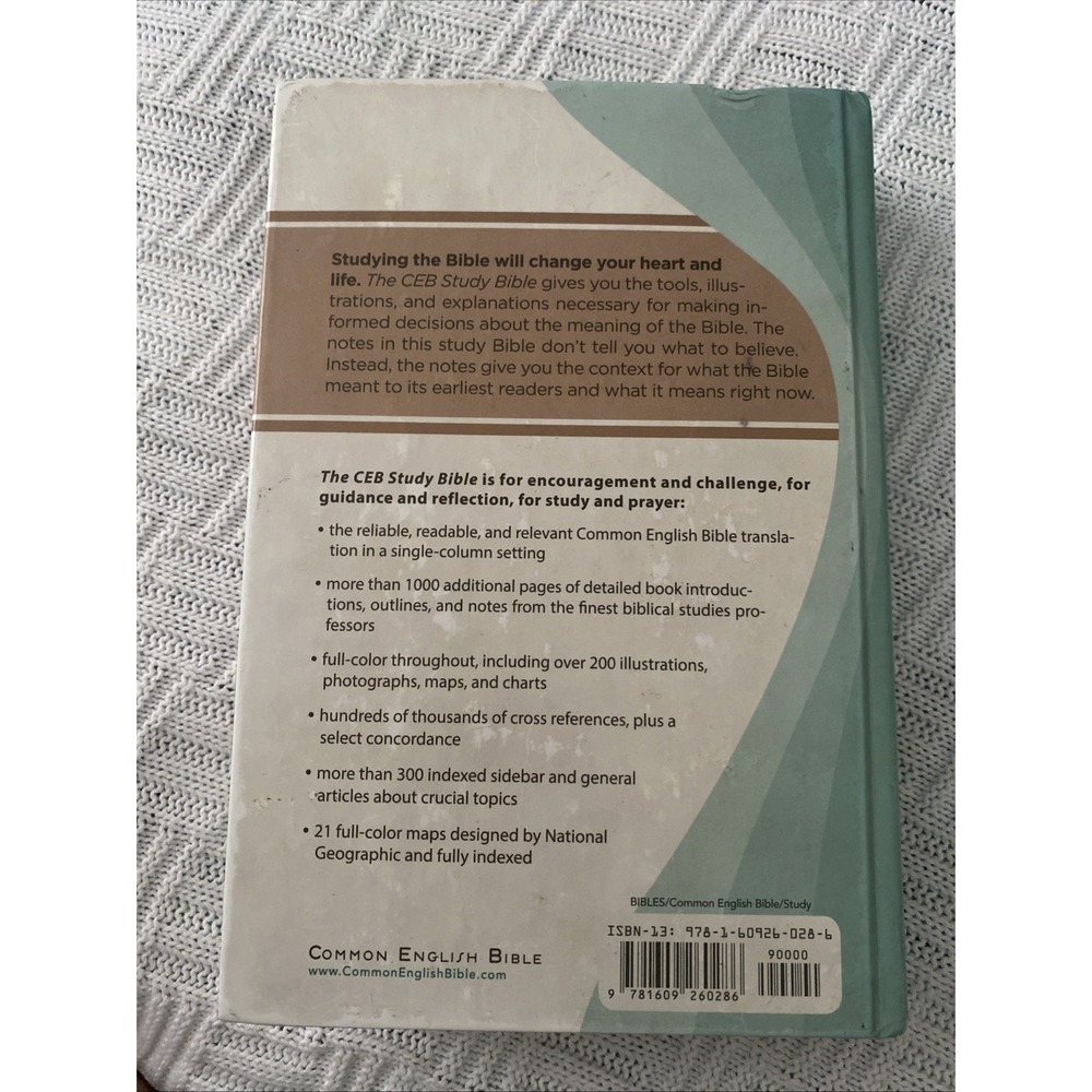 The CEB Study Bible Common English 2013 Hardcover First Edition - Picture 2 of 9